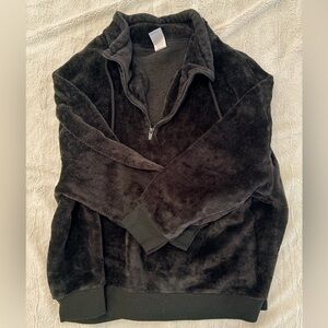 Cozy Black Fleece Pullover